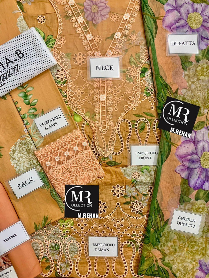 Maria B Lawn Suit-Aarasta