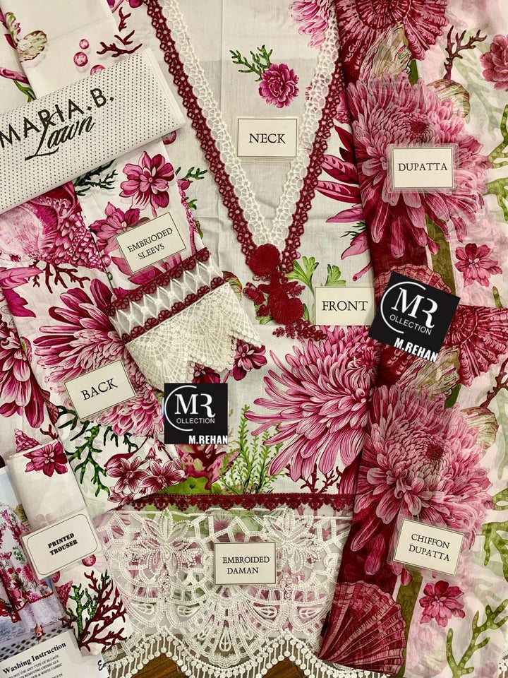 Maria B Lawn Suit-Aarasta