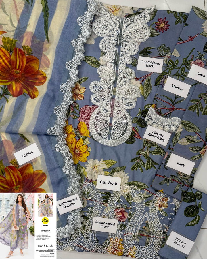 Maria B Lawn Suit-Aarasta