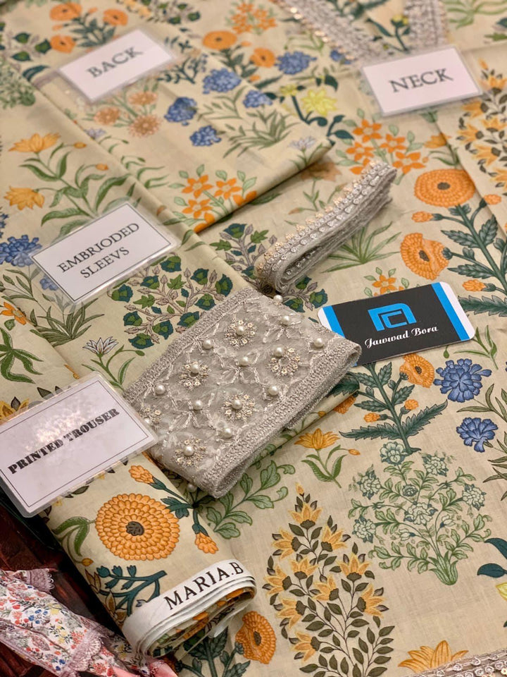 M Print Lawn Suit-Aarasta