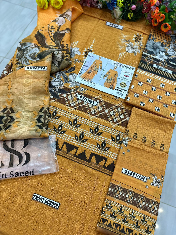 Bin Saeed Lawn Suit-Aarasta