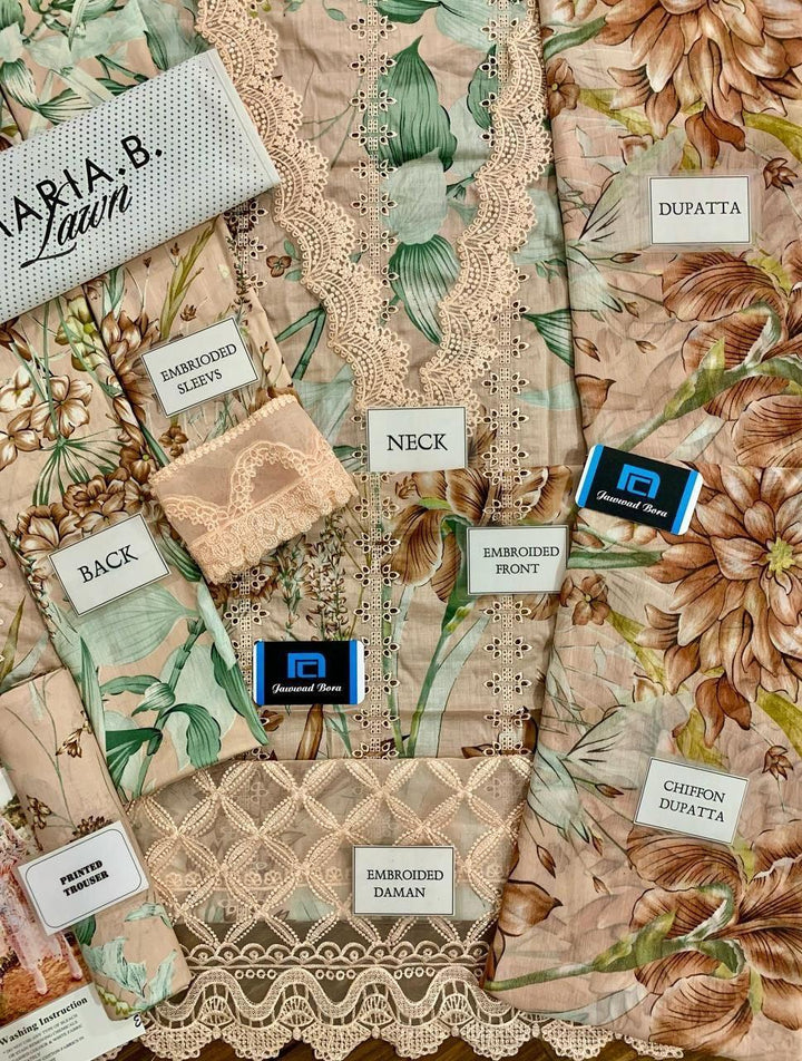 Maria B Lawn Suit-Aarasta