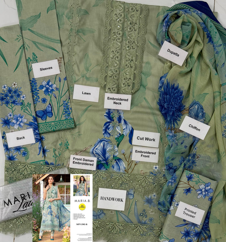 Maria B Lawn Suit-Aarasta