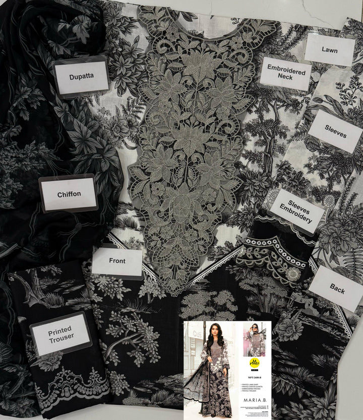 Maria B Lawn Suit-Aarasta