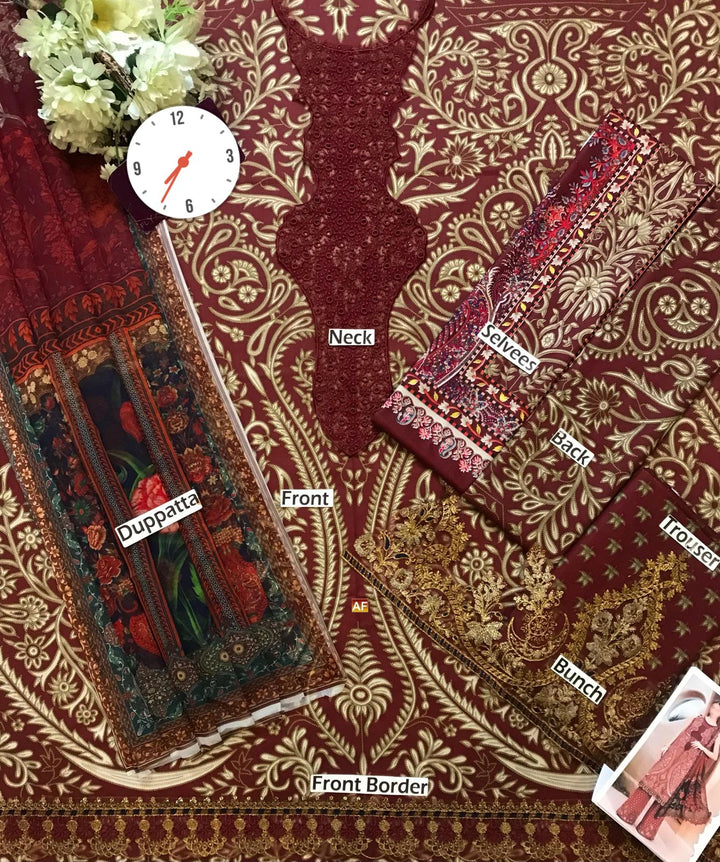 Maria B Lawn Suit-Aarasta