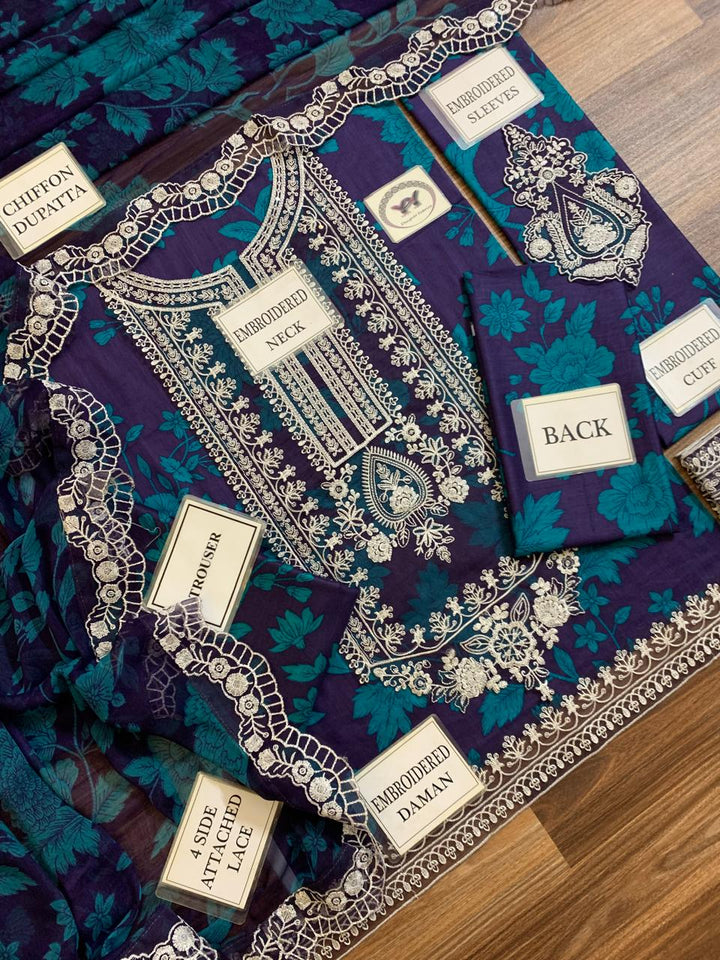 Maria B Lawn Suit-Aarasta