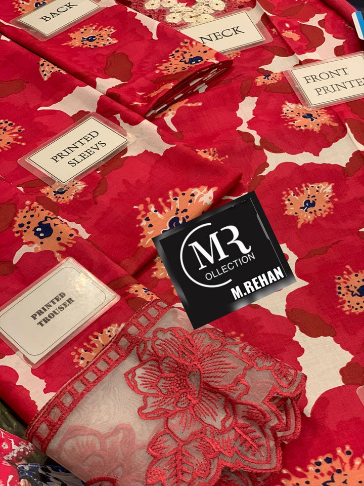 M Print Lawn Suit-Aarasta