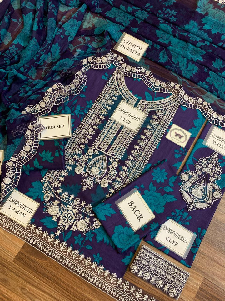 Maria B Lawn Suit-Aarasta