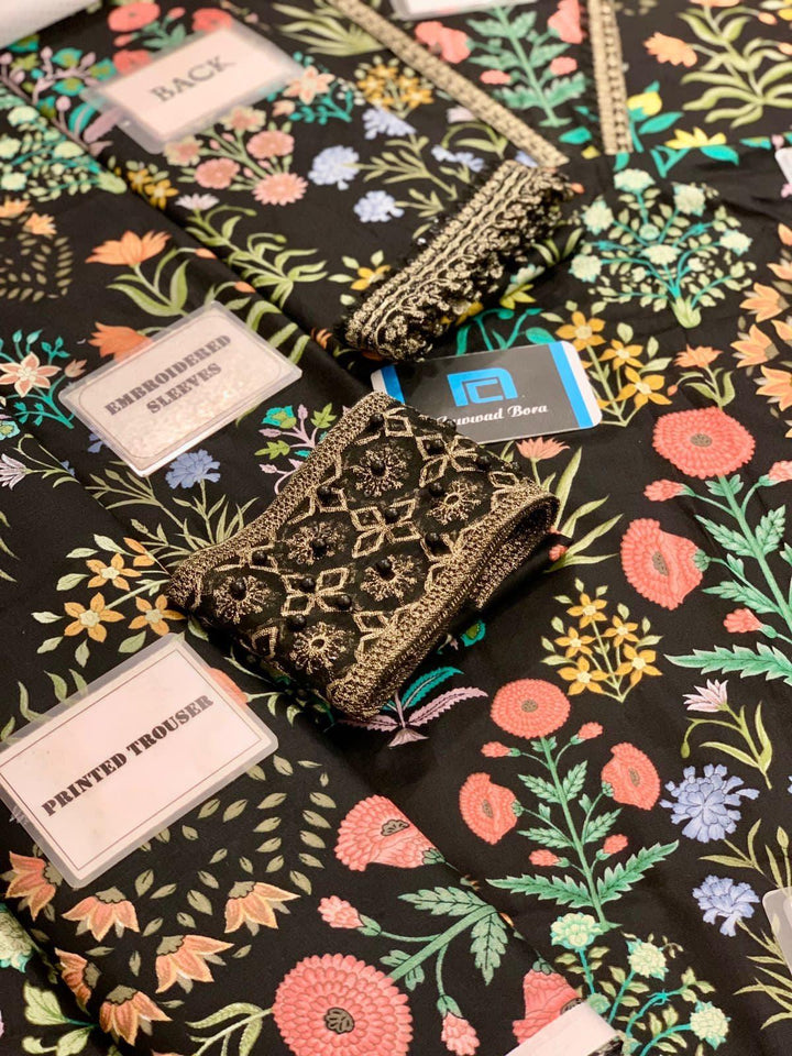 M Print Lawn Suit-Aarasta