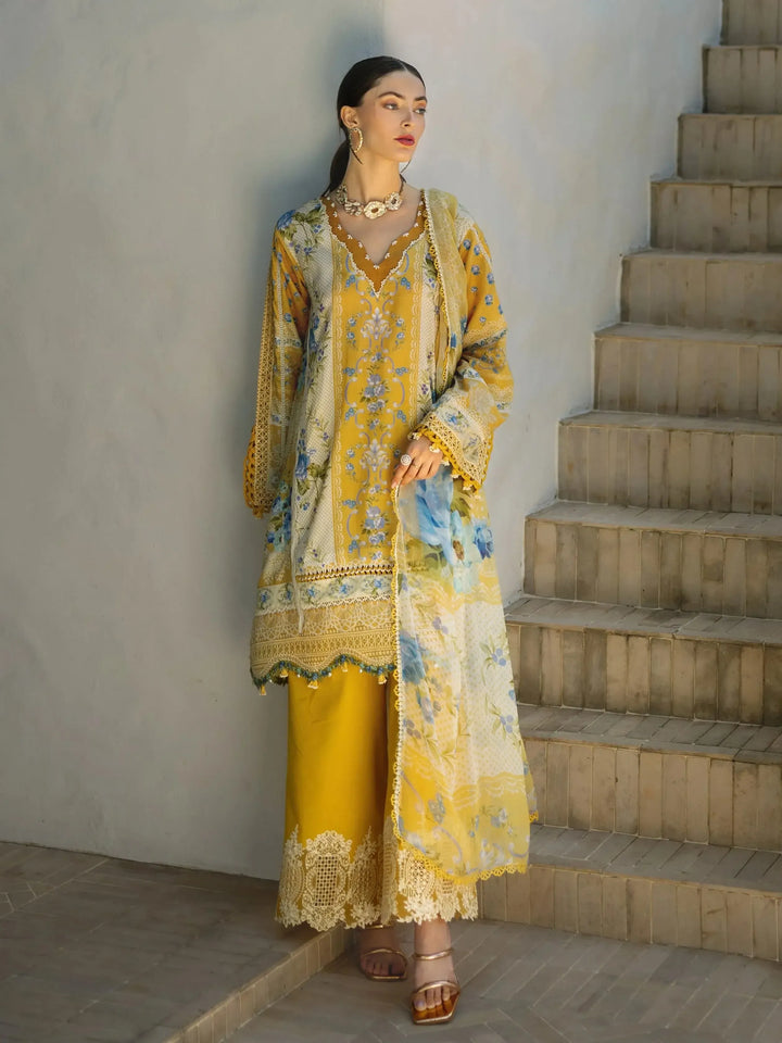 Elaf Lawn Suit-Yellow-Lawn-Chiffon-Aarasta