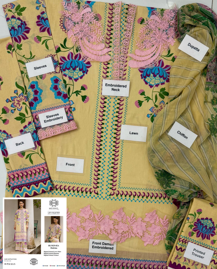 Mushq Lawn Suit-Aarasta