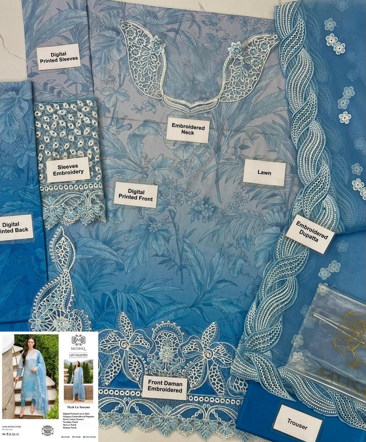 Mushq Lawn Suit-Aarasta