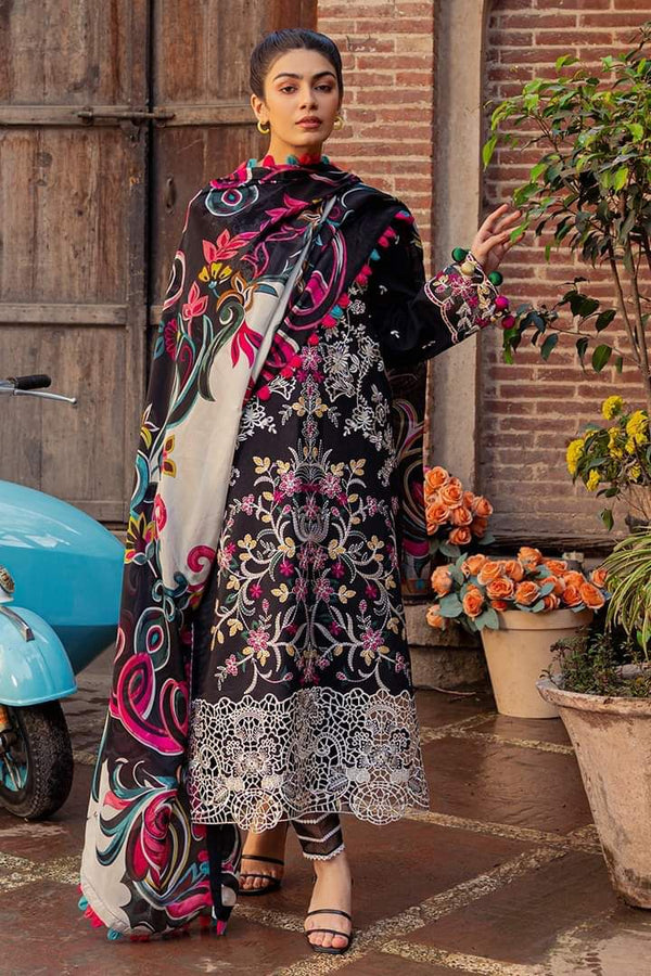 Mushq Lawn Suit-Black-Lawn-Silk-Aarasta