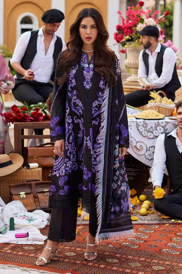 Mushq Lawn Suit-Lawn-Black-Silk-Aarasta