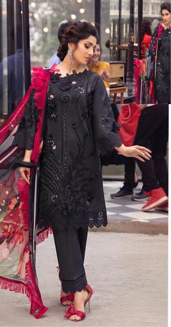 Mushq Lawn Suit-Lawn-Black-Silk-Aarasta
