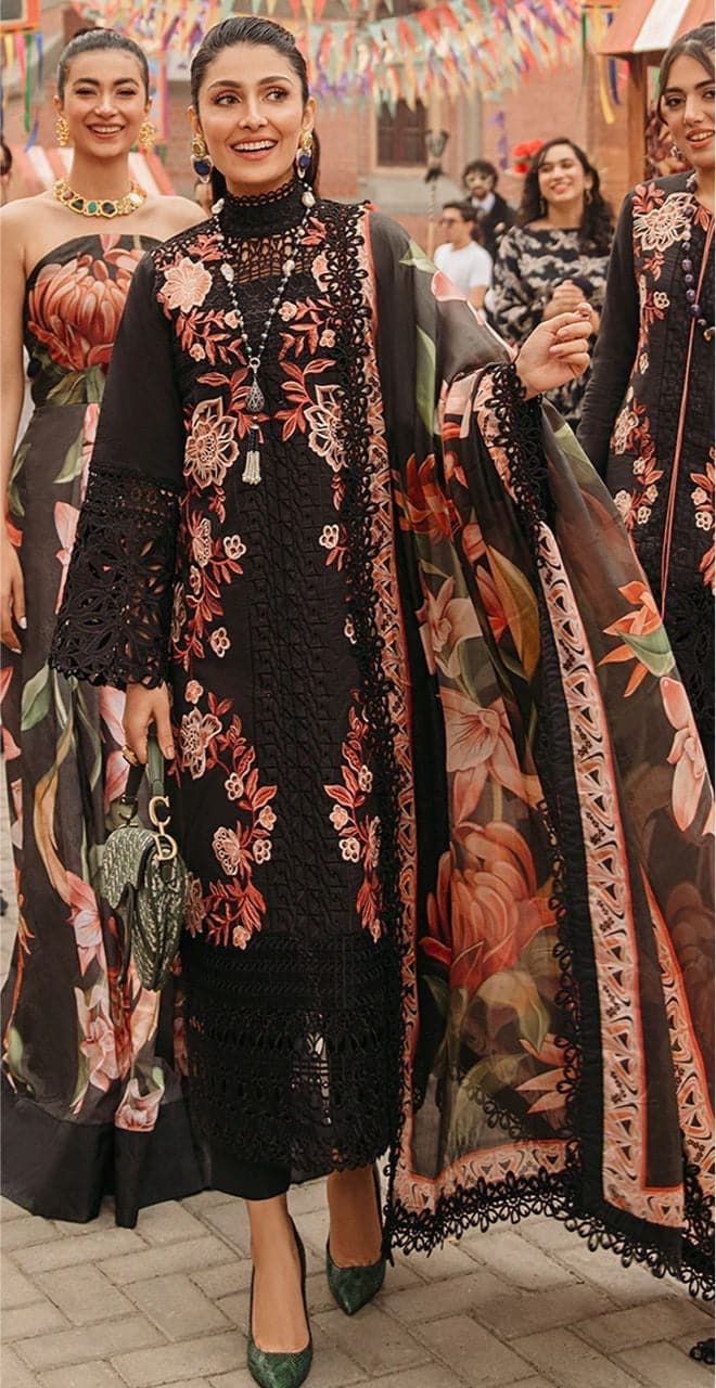 Mushq Lawn Suit-Lawn-Black-Silk-Aarasta
