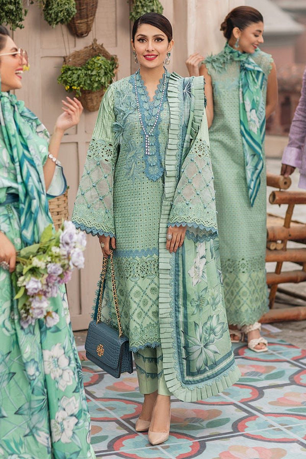 Mushq Lawn Suit-Lawn-Green-Silk-Aarasta