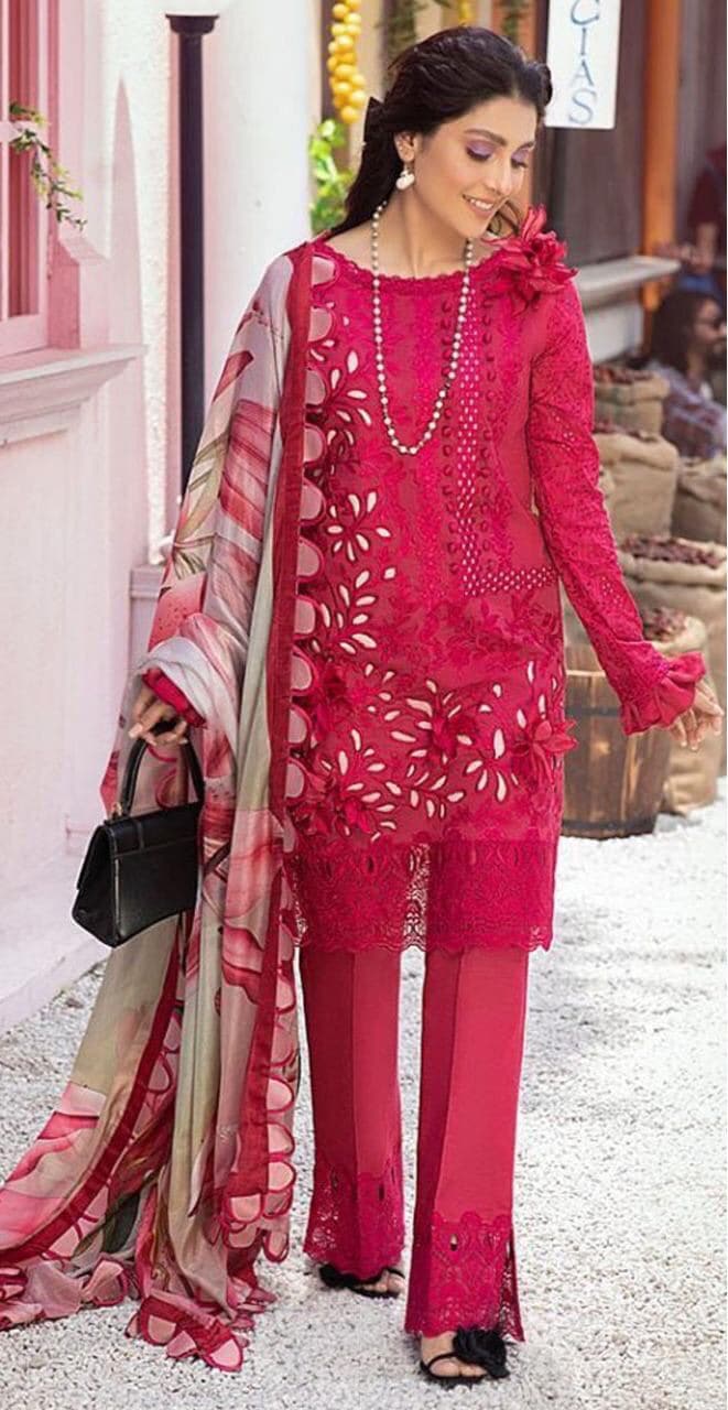 Mushq Lawn Suit-Lawn-Pink-Silk-Aarasta