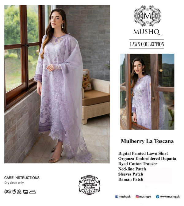 Mushq Lawn Suit-Lawn-Purple-Organza-Aarasta