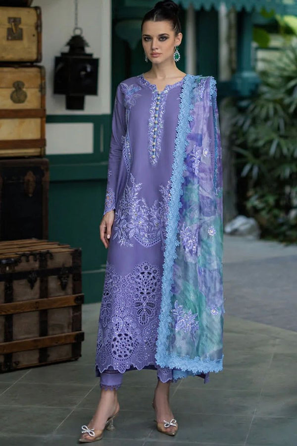 Mushq Lawn Suit-Lawn-Purple-Net-Aarasta