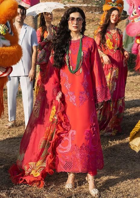Mushq Lawn Suit-Lawn-Red-Silk-Aarasta