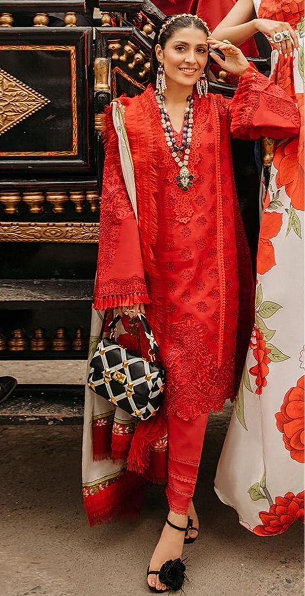 Mushq Lawn Suit-Lawn-Red-Silk-Aarasta