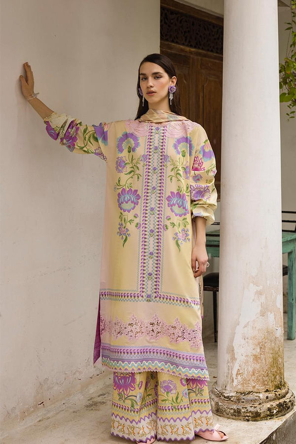 Mushq Lawn Suit-Yellow-Lawn-Chiffon-Aarasta