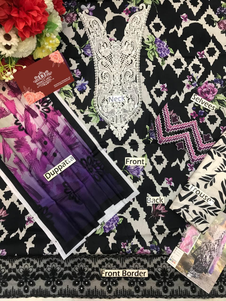 Nureh Lawn Suit-Aarasta