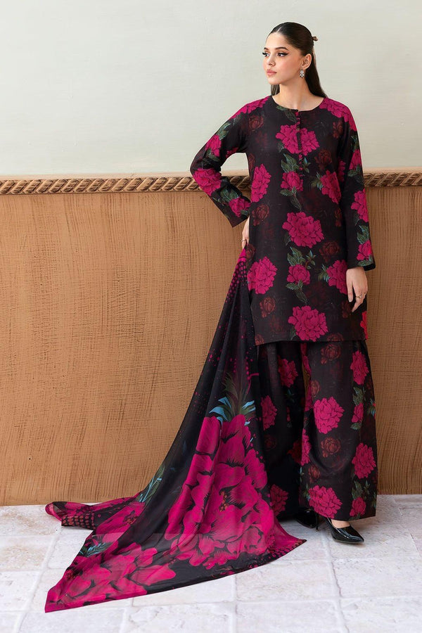 Afsanah Lawn Suit-Black-Lawn-Silk-Aarasta