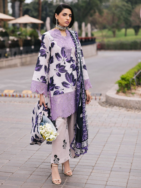 Mahnur Lawn Suit-Purple-Lawn-Silk-Aarasta