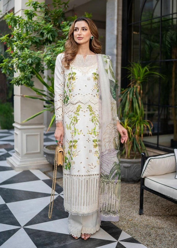 Summer Lawn Suit-White-Lawn-Chiffon-Aarasta