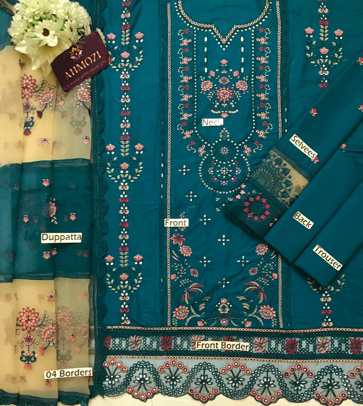 Qalamkar Lawn Suit-Aarasta