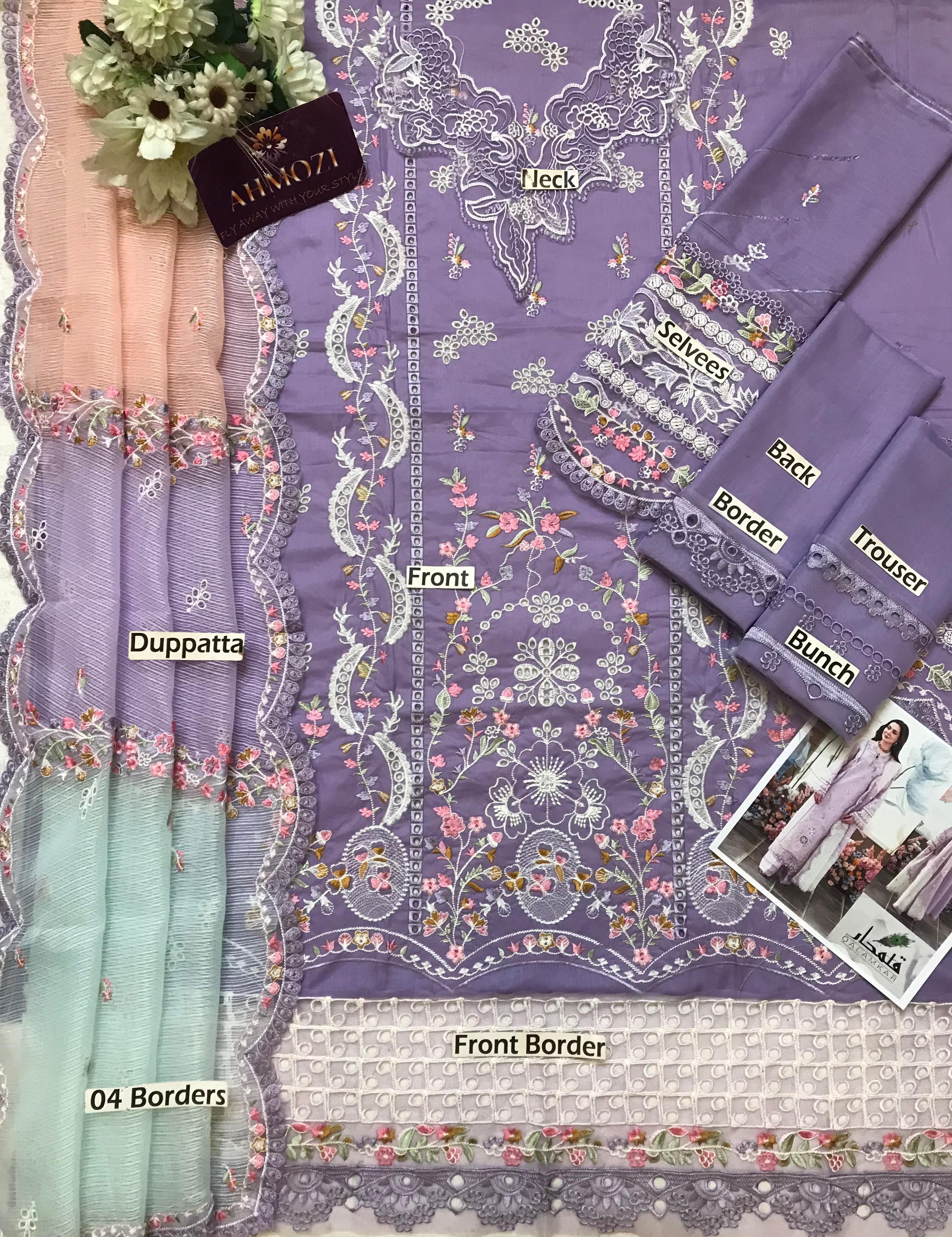 Qalamkar Lawn Suit-Aarasta