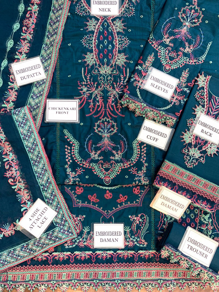 Qalamkar Lawn Suit-Aarasta