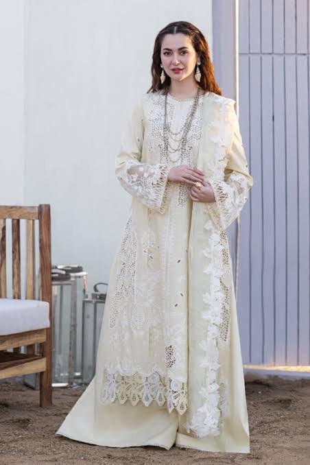 Qalamkar Lawn Suit-Lawn-Lemon-Organza-Aarasta