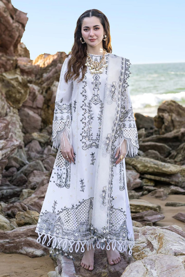 Sahil Lawn Suit-Lawn-White-Organza-Aarasta
