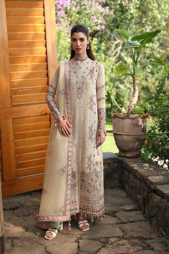Qalamkar Lawn Suit-Skin-Lawn-Chiffon-Aarasta