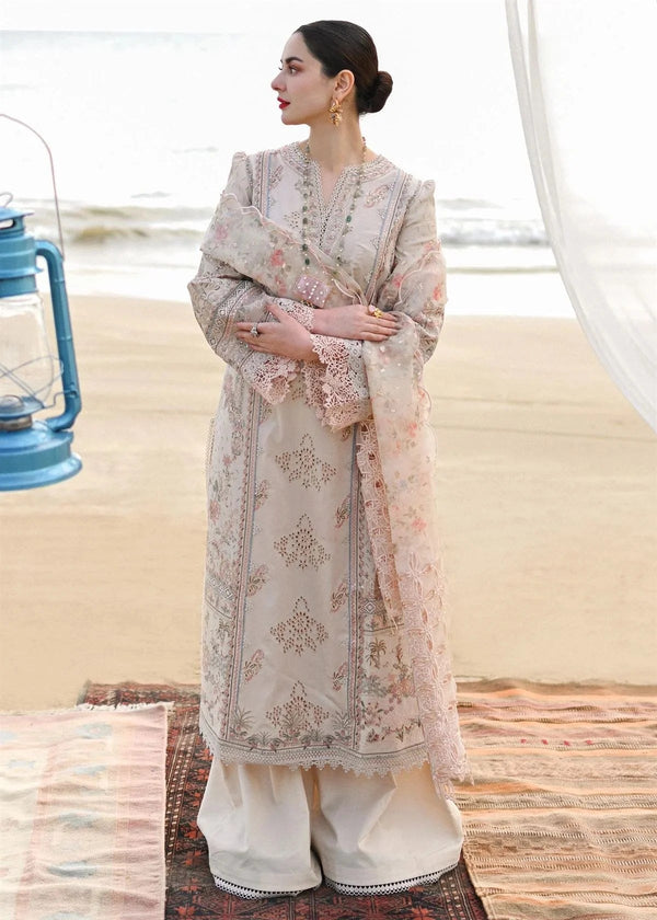 Qalamkar Lawn Suit-Skin-Lawn-Organza-Aarasta