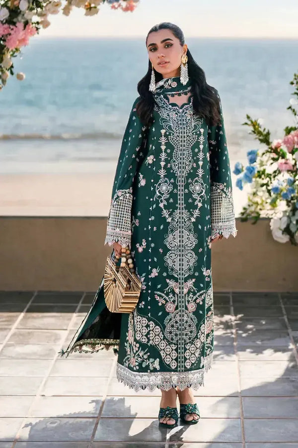 Qalamkar Lawn Suit-Zinc-Lawn-Silk-Aarasta