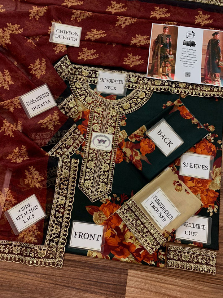 Ramsha Lawn Suit-Aarasta