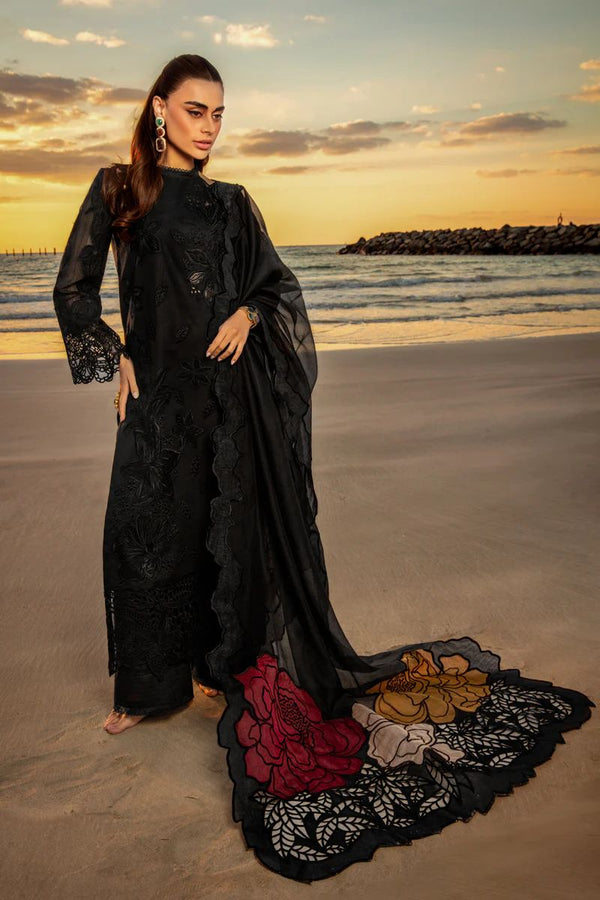 Rangrasiya Lawn Suit-Black-Lawn-Net-Aarasta