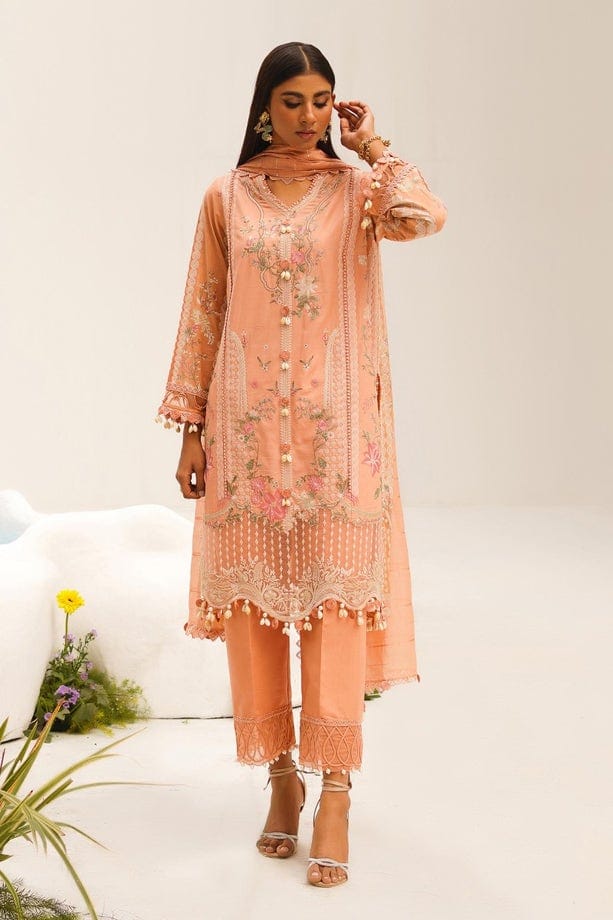 Sana Safinaz Lawn Suit-Lawn-Orange-Organza-Aarasta