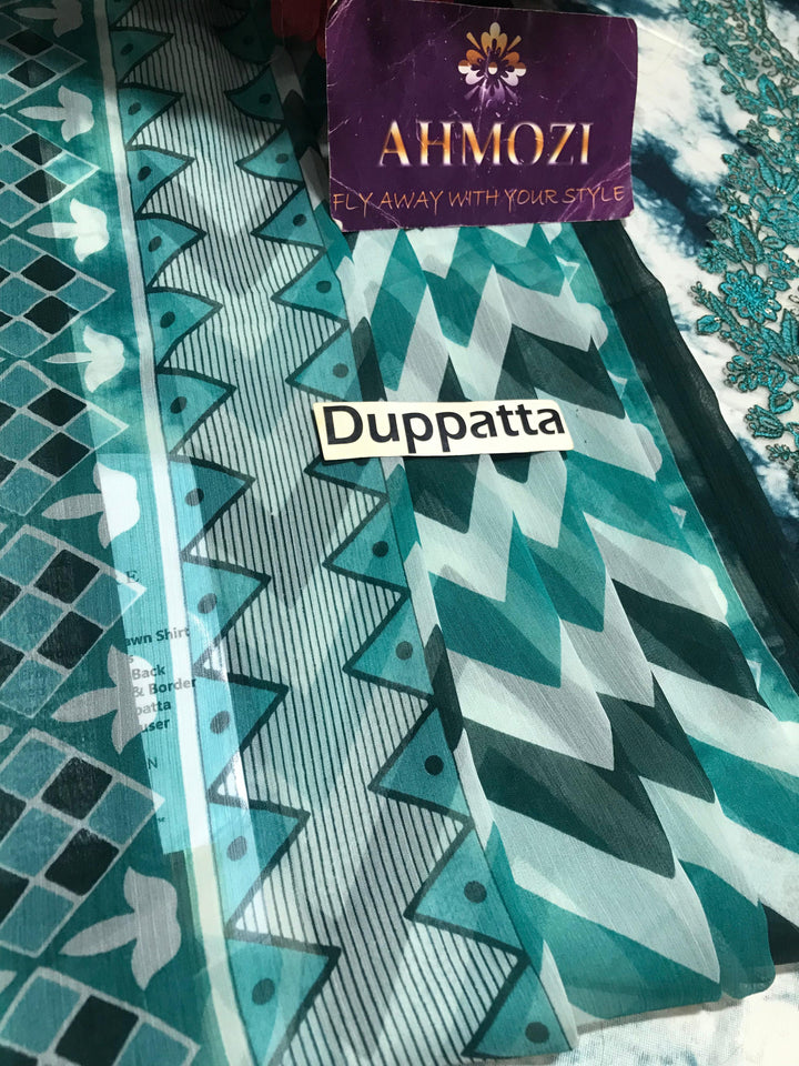Sapphire Lawn Suit-Aarasta