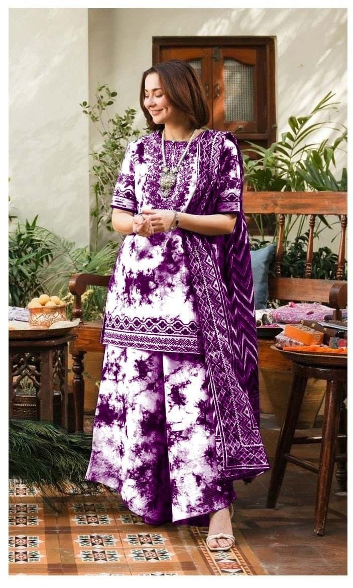 Sapphire Lawn Suit-Aarasta