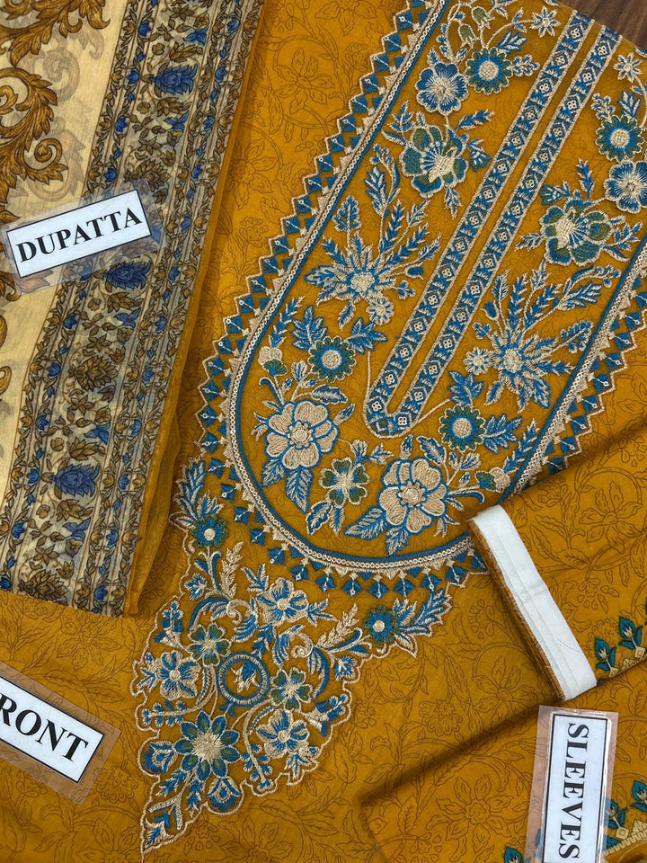 Sapphire Lawn Suit-Aarasta