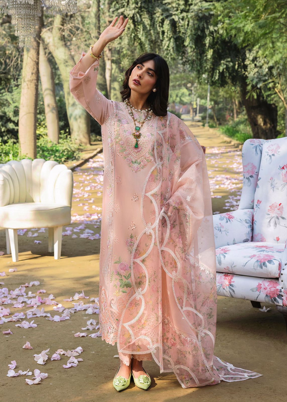 Sardinia Lawn Suit-Aarasta