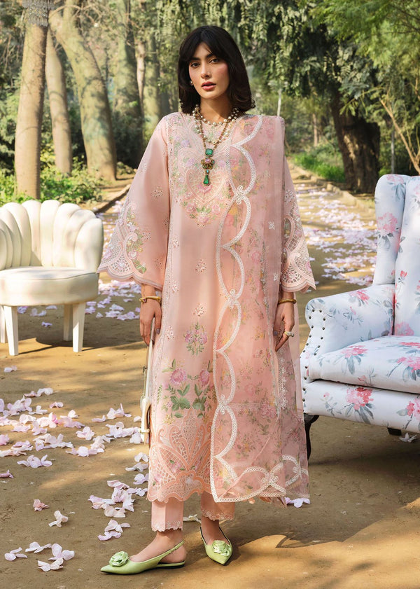 Sardinia Lawn Suit-Yellow-Lawn-Organza-Aarasta