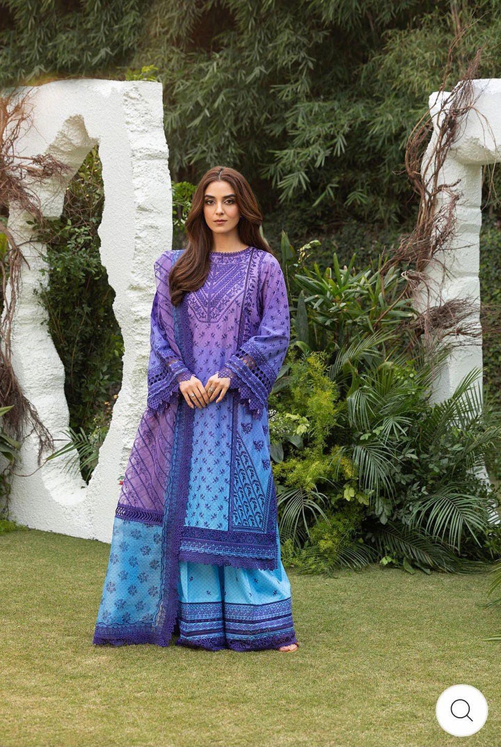 Sobia Nazir Lawn Suit-Purple-Lawn-Organza-Aarasta