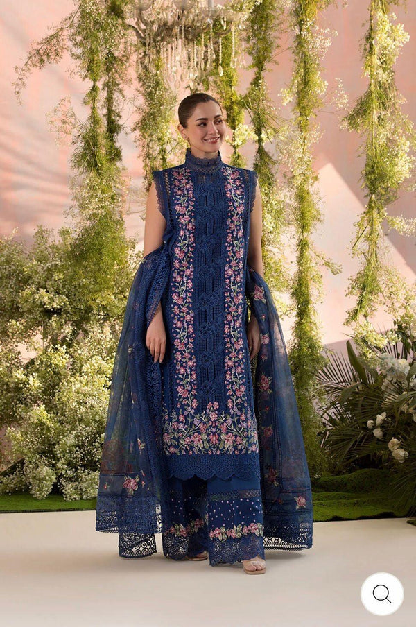 Sobia Nazir Lawn Suit-Zinc-Lawn-Net-Aarasta
