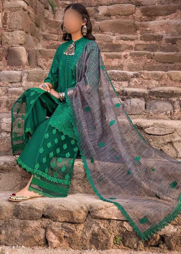 Zainab Chottani Lawn Suit-Lawn-Green-Net-Aarasta